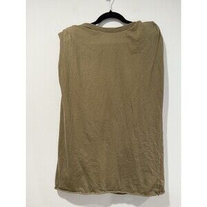 Asos Design T Shirt Dress Womens 0 Green Padded Shoulder Minimalist 100% Cotton